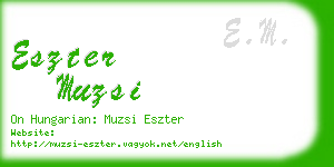 eszter muzsi business card